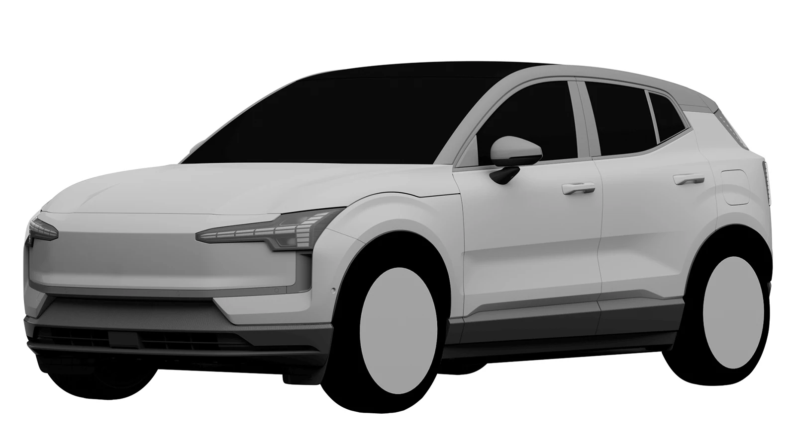 Yilni SUV sifatida joylashtirilgan Volvo EX30 ning da'vo qilingan rasmiy sura...